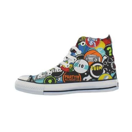 Baskets CONVERSE all star pin print noir multi - Mixte