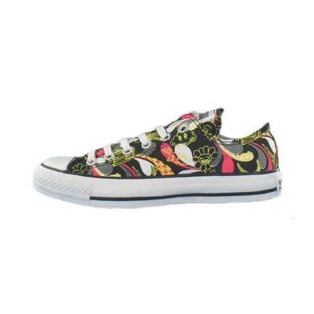 Baskets CONVERSE all star punk print ox noir/rose - Femme