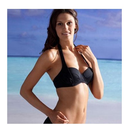 Soutien-gorge uni noir bain séparable