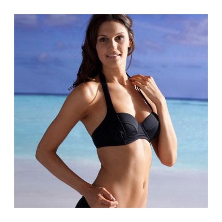 Soutien-gorge uni noir bain séparable