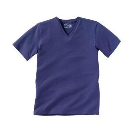 T-shirt en coton biologique col V manches courtes 8 coloris