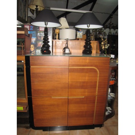 BUFFET MODERNE BOIS + VERRE   